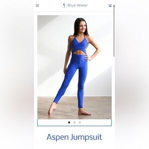 Blue Water Dance - Aspen Jumpsuit - Blue - child small